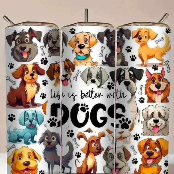 NEW SET Dog-Themed! Insulated LUNCH BAG & TUMBLER! - Picture 2 of 11